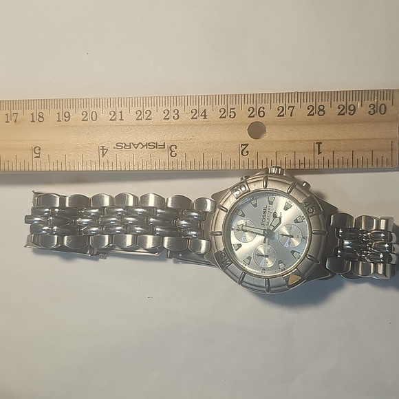 Fossil Blue Silver Mens Chronograph Watch - Picture 6 of 6